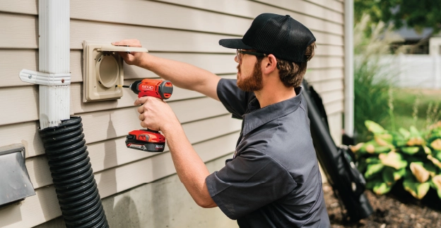 Dryer Vent Wizard professional replaces residential exterior vent dryer vent cap.