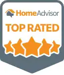 HomeAdvisor Top Rated logo.