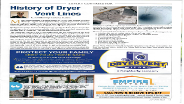 Image of article named “History of Dryer Vent Lines” in Butler Chain Living.